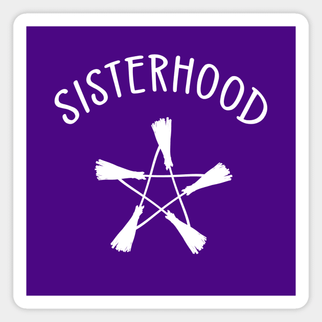 Sisterhood Broomstick Pentagram Cheeky witch® Magnet by Cheeky Witch
